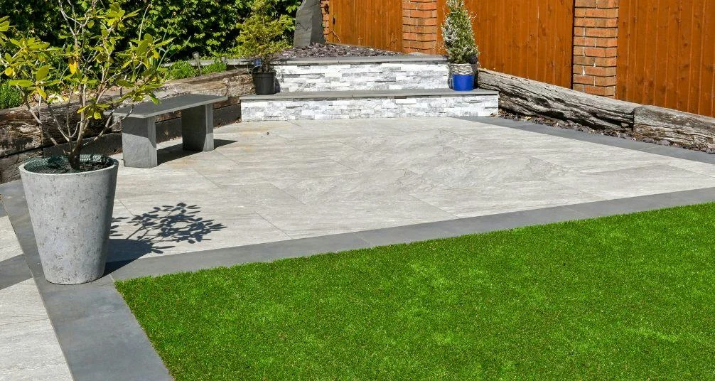Artificial grass beautiful garden