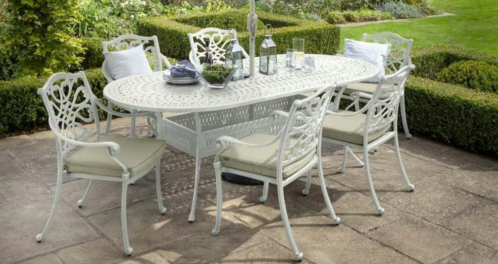 Capri 6 Seat Oval Cast Aluminium