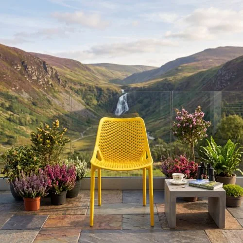 Air Stacking Patio Chair - Yellow