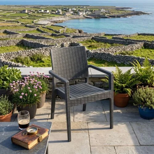 Ibiza Stacking Armchair - Dark Grey