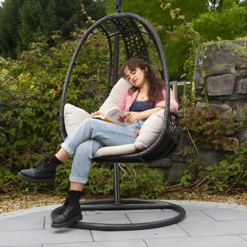 The Pod Garden Wicker Hanging Egg Garden Chair
