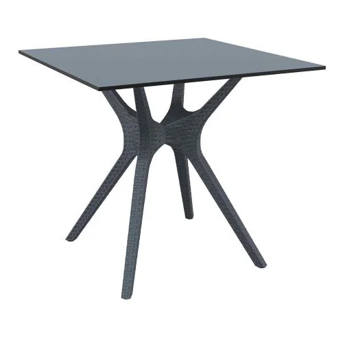 Ibiza 80cm Square Commercial Outdoor Table - Grey