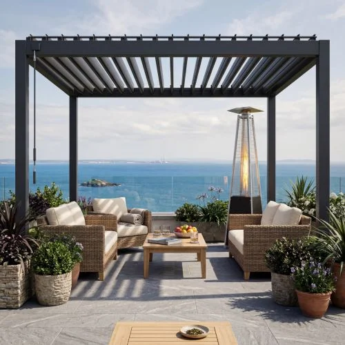 Mirador Ares Louvered Roof Pergola 3m x 3m - Anthracite