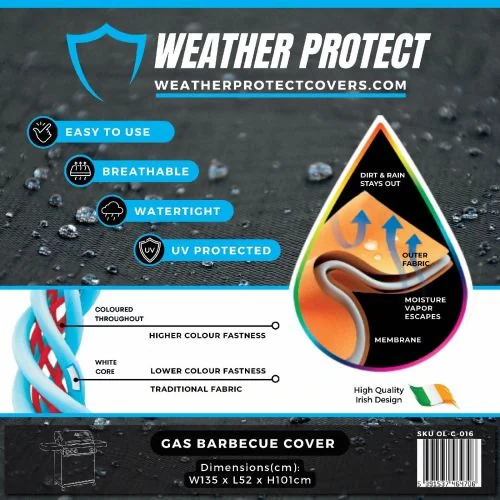 Weather Protect Gas Barbecue Cover (135cm x 101cm)