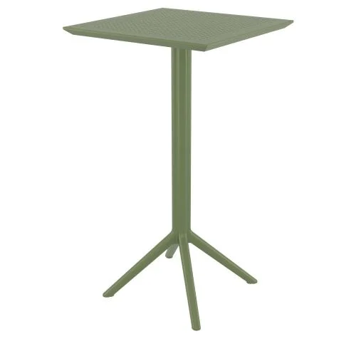 Sky 60 x 60 Folding Bar Table - Olive Green