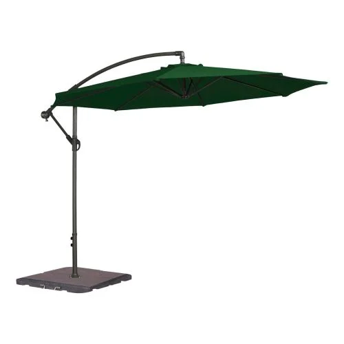 Alexander Rose Round 3m Cantilever Parasol and 50kg Base - Green