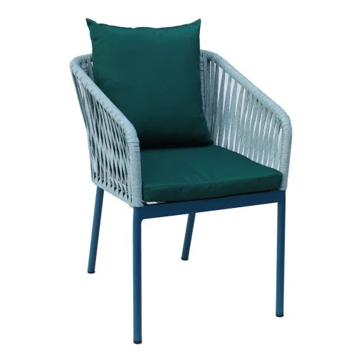 Camilla Outdoor Furniture Rope Chair - Teal