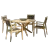 Wood 4 Seat Sets