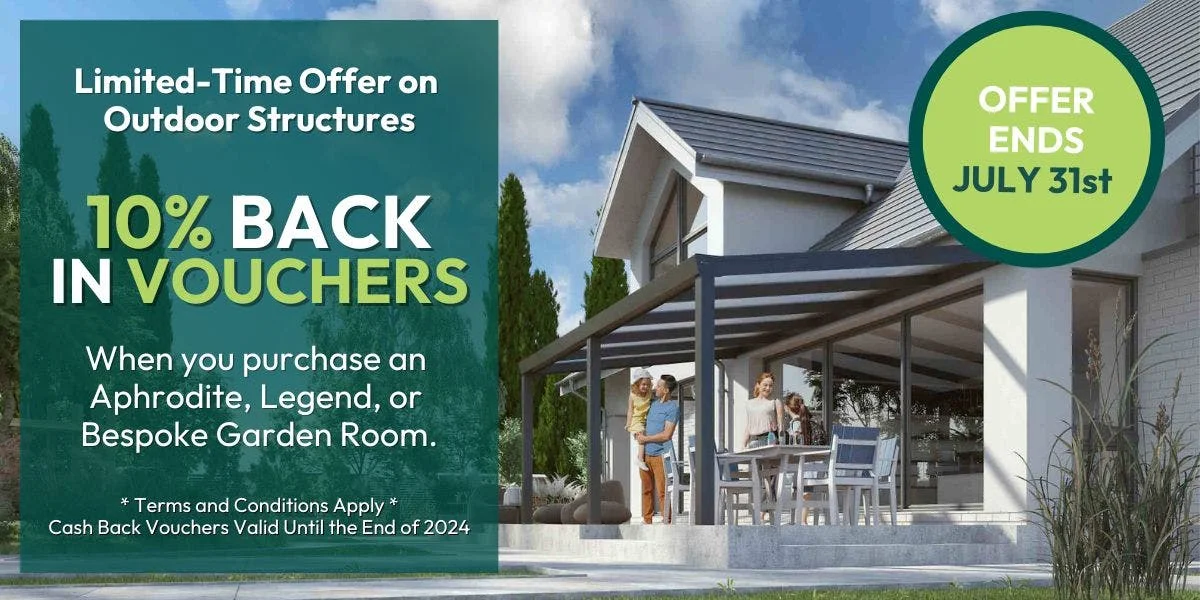 10% cash back on outdoor structures