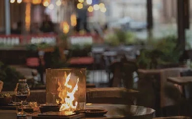 Firepit pable on patio